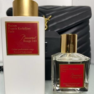 Madison Francis Kurkdjian Paris Baccarat Rouge 540 Body Cream and Body Oil.